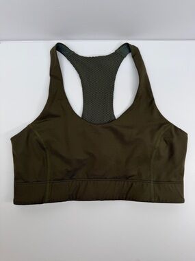 Outdoor Voices Olive Green Racerback Sports Bra